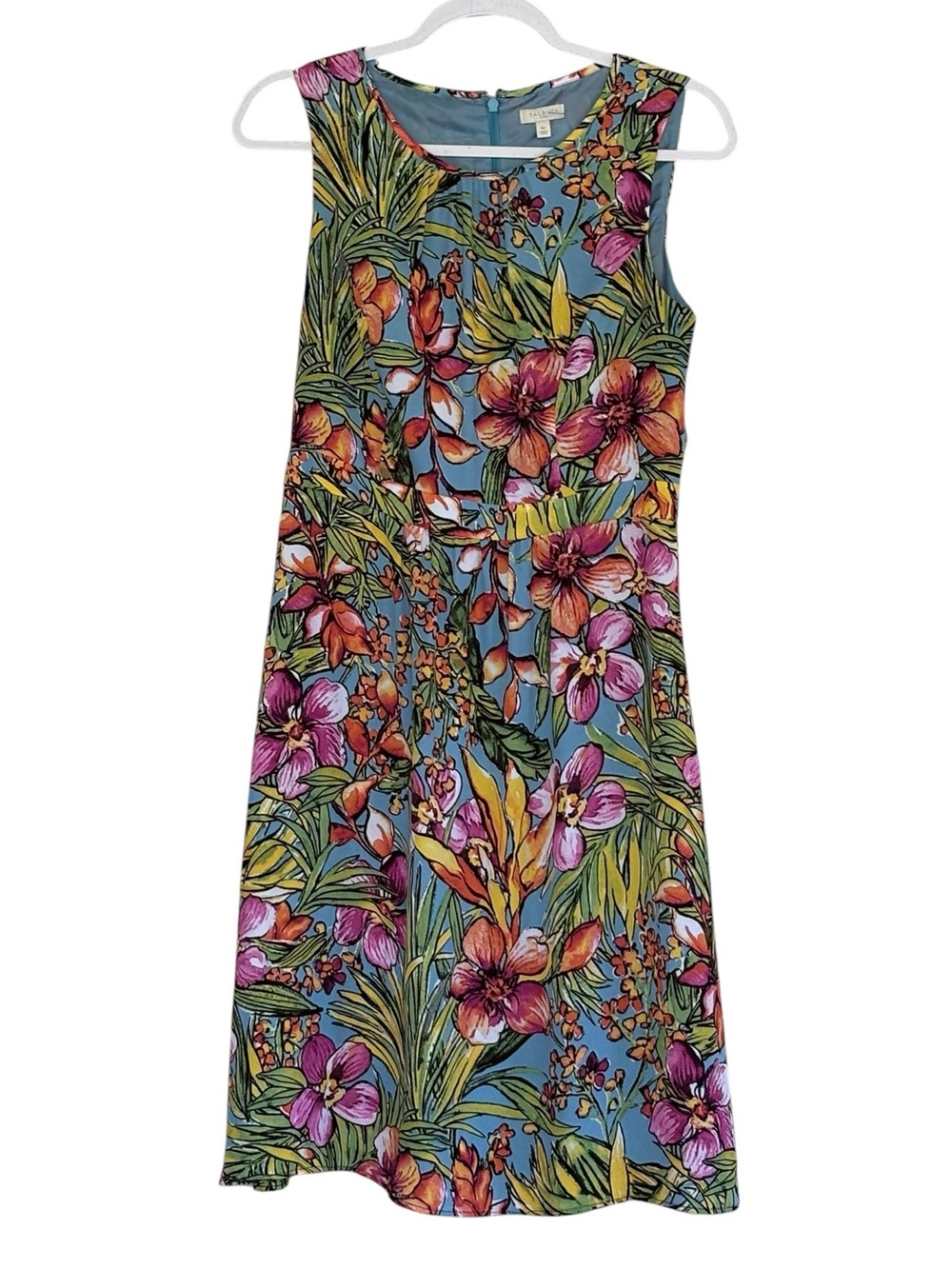 Talbots Tropical Floral Print Sleeveless A-Line Dress Size 6P